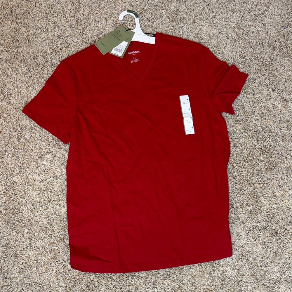 Goodfellow & Co Men's Bold Red V-Neck Tee